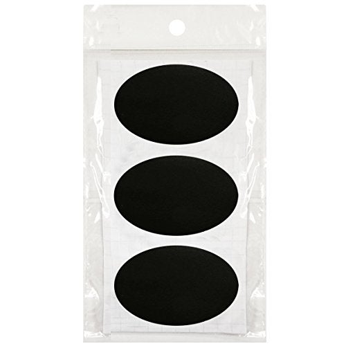 Wrapables Set of 36 Chalkboard Labels/Chalkboard Stickers for Organizing, Labeling, Gift Tags, Drink/Wine Markers, and Weddings - 3.5" x 2.38" Oval - Image 1