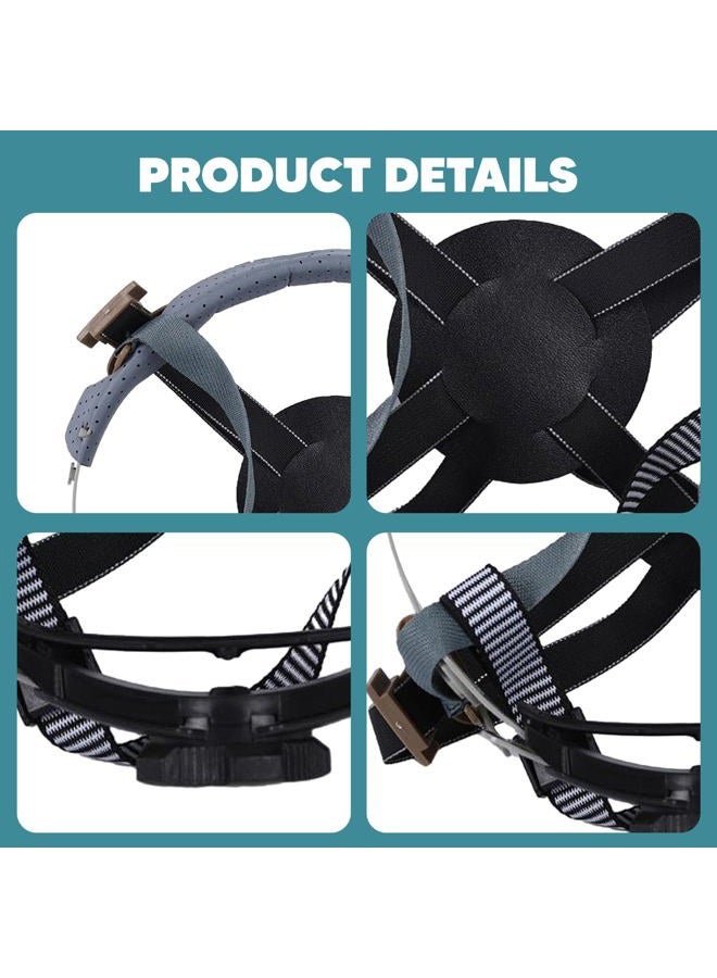 IEUDNS 4 Point Attachment Hard Hat Replacement Ratchet Suspension Construction Hard Hat Liner Adjustable Universal Accessories Bump Cap Insert, Replaceable Helmet Accessory, Knob Adjustment - Image 5