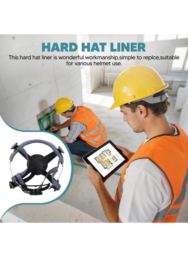 IEUDNS 4 Point Attachment Hard Hat Replacement Ratchet Suspension Construction Hard Hat Liner Adjustable Universal Accessories Bump Cap Insert, Replaceable Helmet Accessory, Knob Adjustment - Image 4