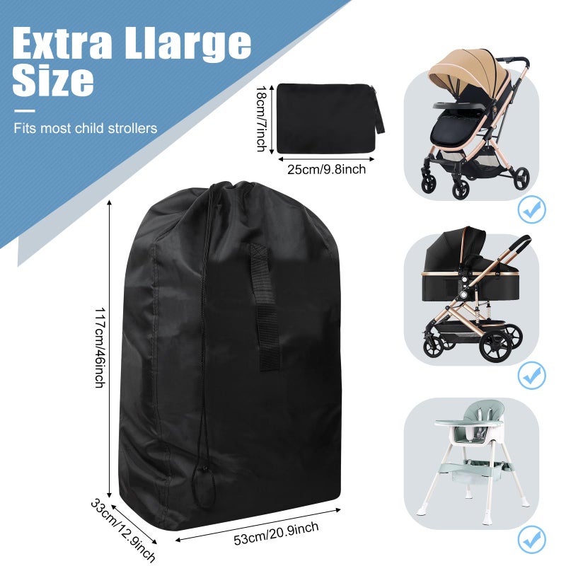 Biolane حقيبة سفر عربة الأطفال من ليشان للطائرات غطاء عربة الأطفال حقيبة سفر مقاومة للماء حقيبة فحص البوابة غطاء عربة الدفع حقيبة تخزين للأطفال الرضع كبيرة محمولة - Image 2