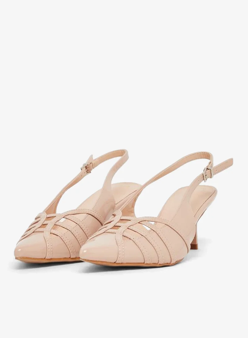 ستايلي حذاء بكعب ستيليتو مدبب بحزام خلفي