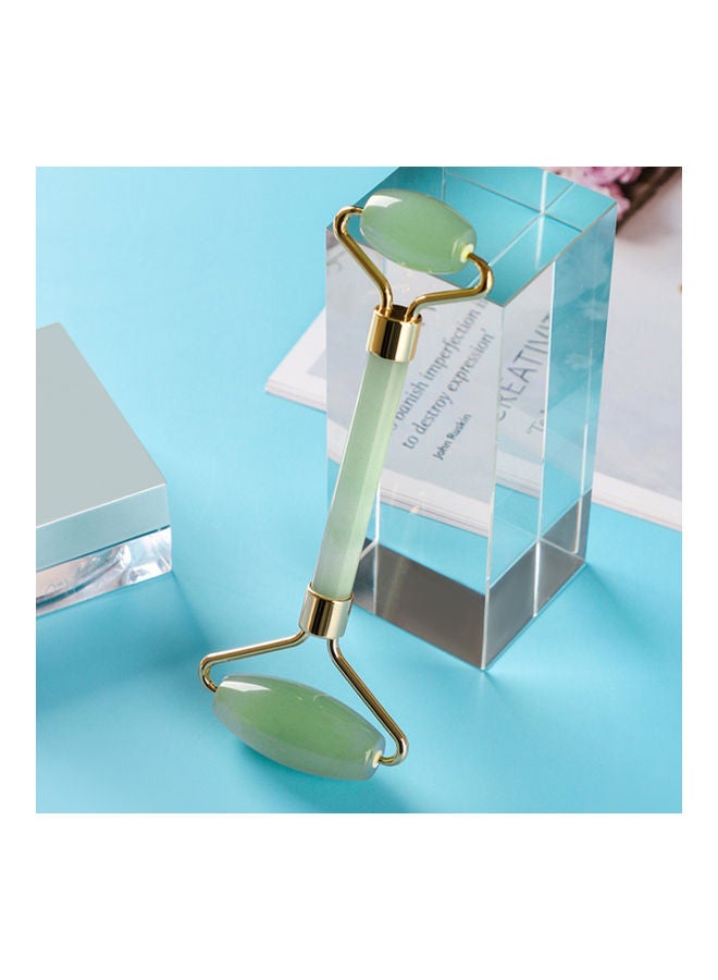 إسكدنيا بكرة تدليك الوجه من حجر اليشم الطبيعي أخضر - Image 1