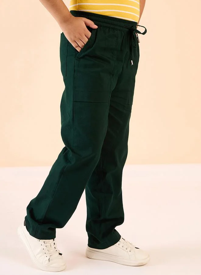 Stylo Bug Stylo Bug Solid Drawstring Waist Cargo Pants