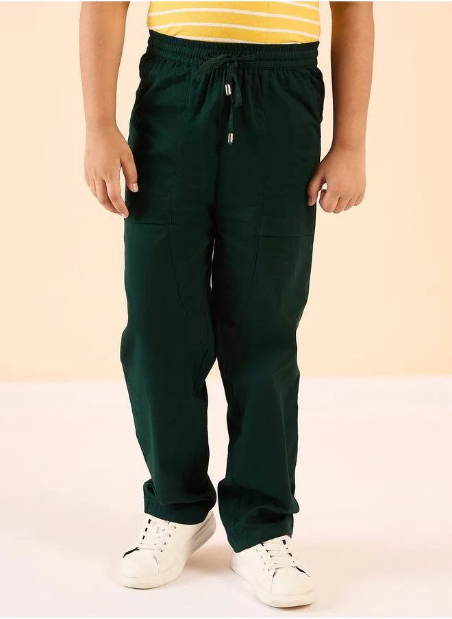 Stylo Bug Solid Drawstring Waist Cargo Pants