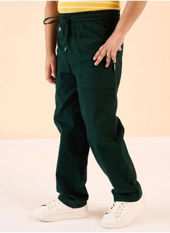 Stylo Bug Solid Drawstring Waist Cargo Pants by Styli  - Image 3