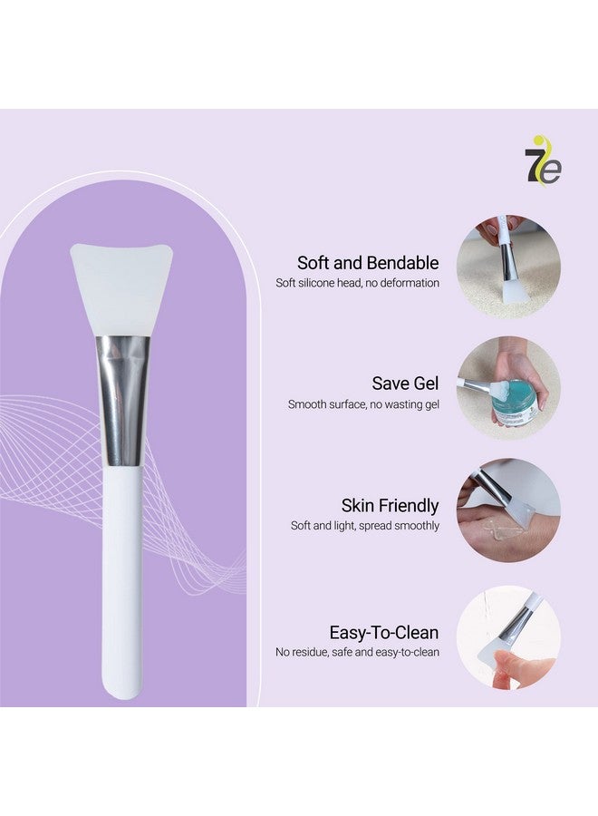 MyoLift Applicator Silicon Brush - Mask Applicator Brush for Facial Skincare, Reusable Brush for the Anti Aging Mask| Soft & Durable Face Mask Applicator for Gels, DIY Masks, easy-to-clean[Pack of 3] - Image 5