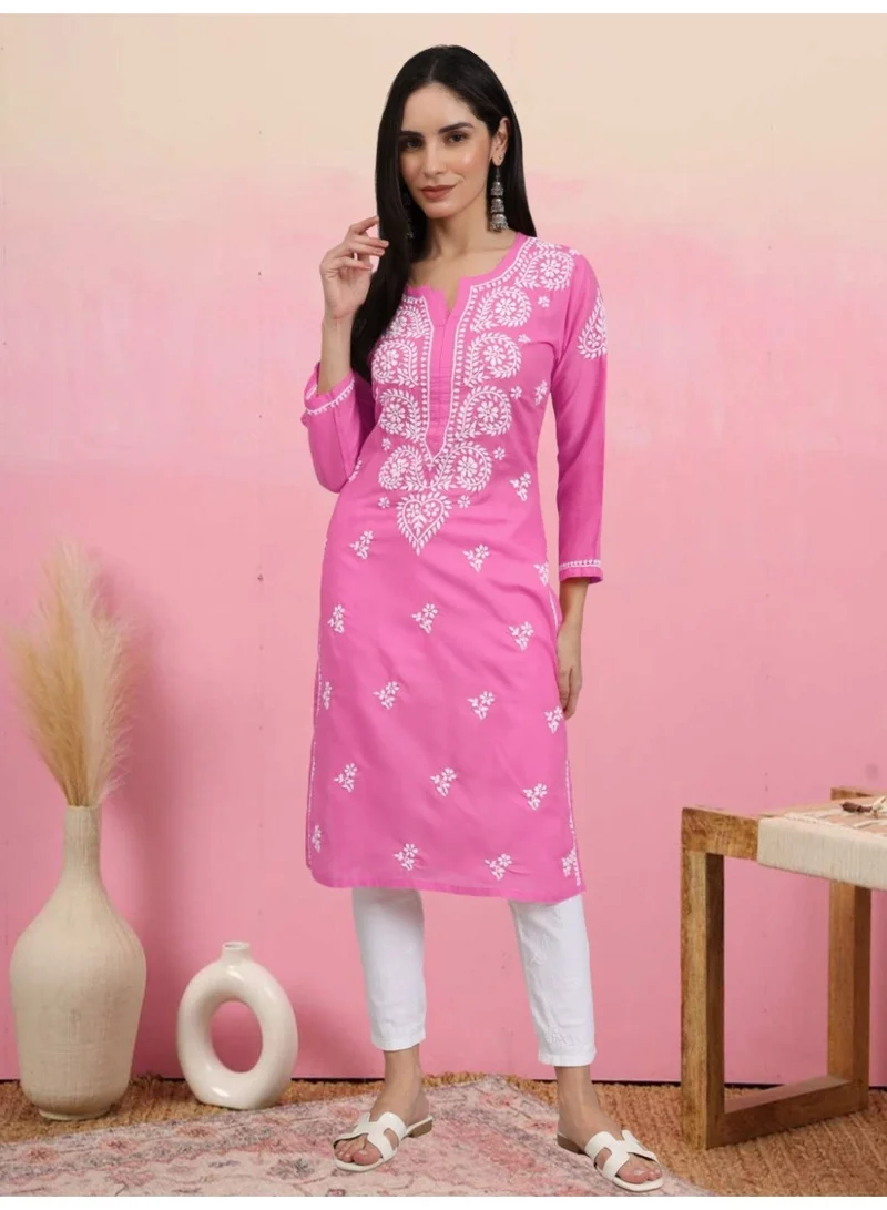 الايا كورتا شيكانكاري قطنية مطرزة يدويًا للسيدات -AL3997