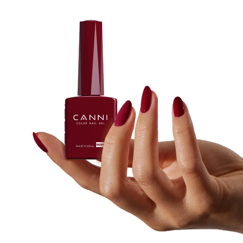 Canni طلاء أظافر جل كاني باللون الأحمر الداكن، 1 قطعة طلاء جل باللون الأحمر البورغندي الداكن لون الكرز العميق لمسة لامعة عالية إزالة سهلة بالأشعة فوق البنفسجية صالون مانيكير الأظافر الفرنسية افعلها بنفسك - Image 5