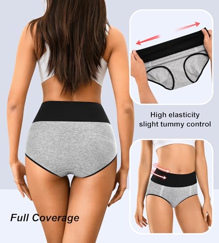 MISSWHO Cotton Womens Underwear Soft Comfortable Full Coverage Panties For Women Breathable Plus Size C Section Briefs Ladies 5 Pack X-Large - Image 3