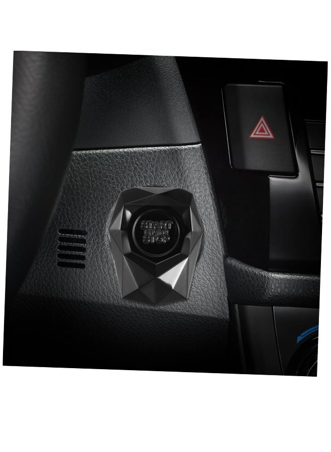 Generic Car Engine Start Button Cover, Car Start Button Covers Key Ignition Cover Car Bling Ring Sticker Cap Ignition Accessories car Sticker fire Cover Iron Universal  - Image 2