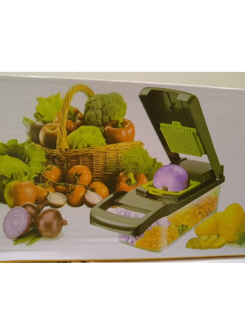 Denx 16 in 1 Multi-Functional Vegetable Slicer and Chopper, Gray Color