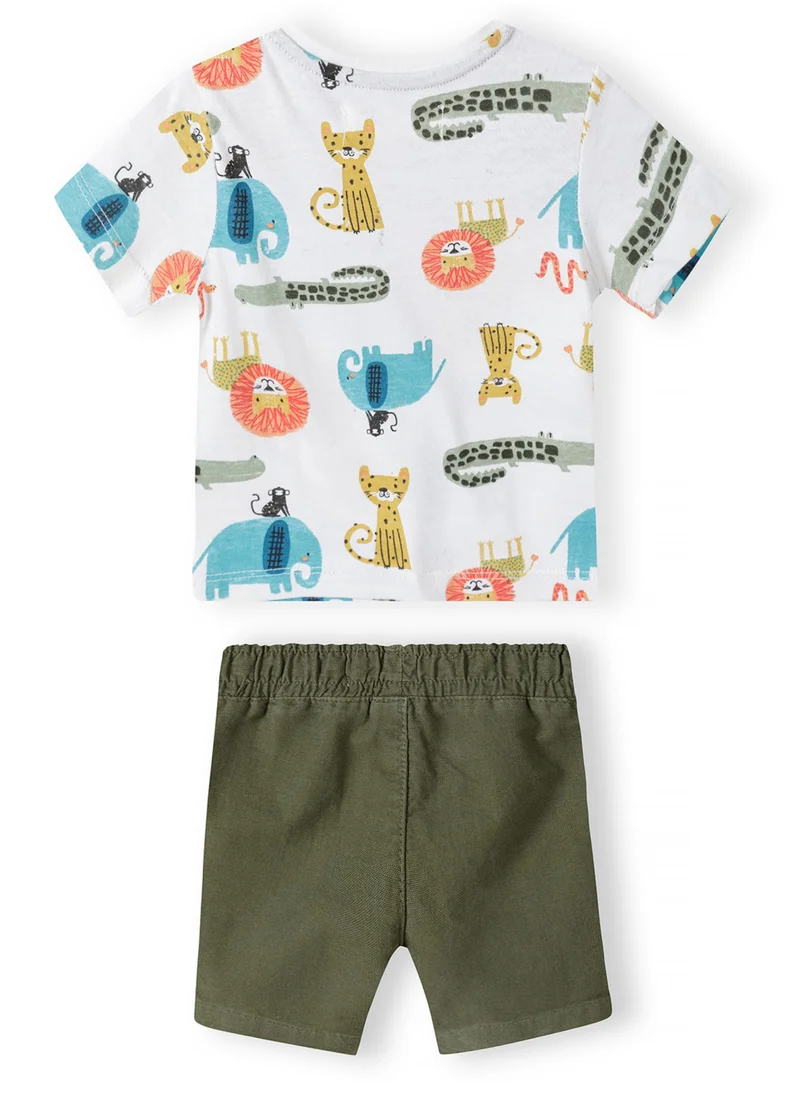 MINOTI Kids T-Shirt And Linen Short Set