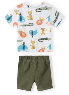 MINOTI Baby T-Shirt And Linen Short Set  - Image 2