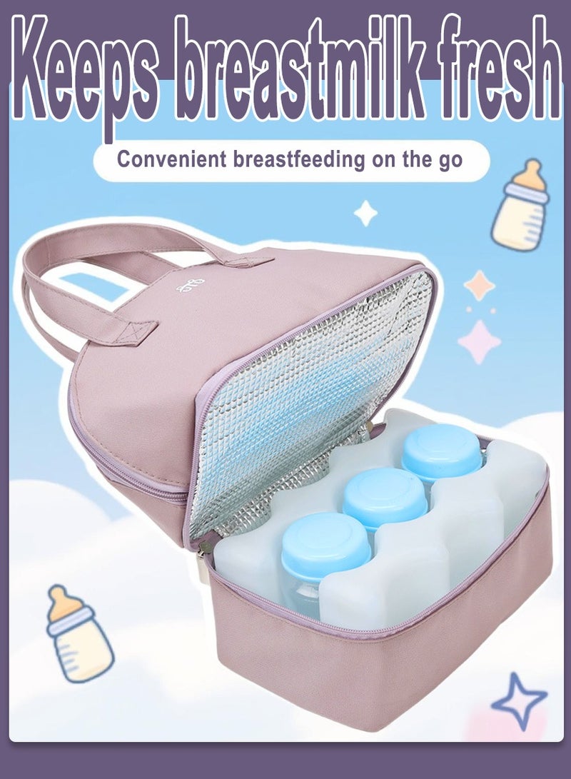 حقيبة تبريد حليب الأم - حقيبة عازلة محمولة لتخزين الحليب - حقيبة عازلة لزجاجات الرضاعة الطبيعية - Image 1