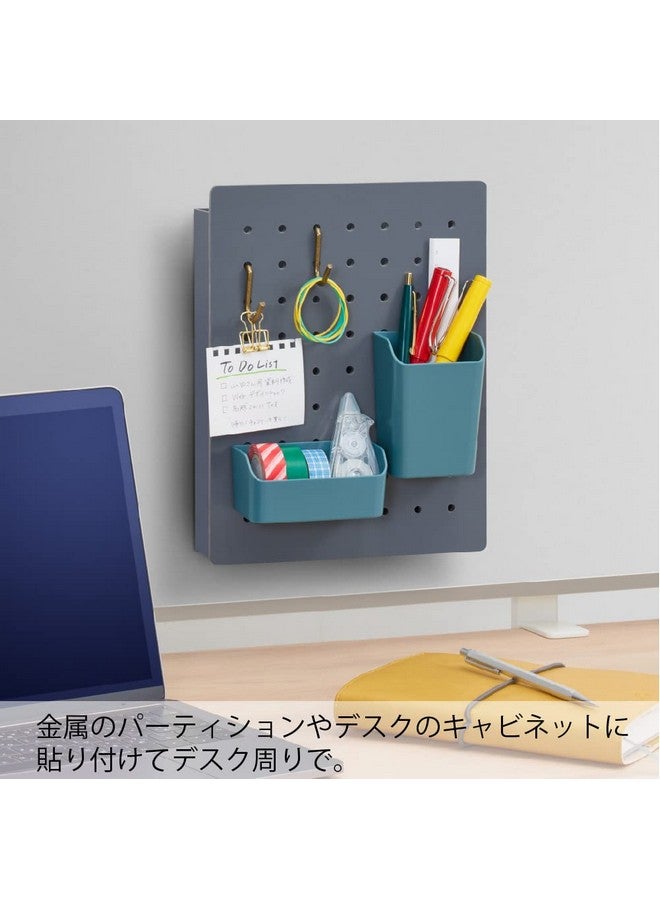 KING JIM Halpeggy Pgh150 Cre Storage Box Storage With Perforated Board Size S Gray - Image 3