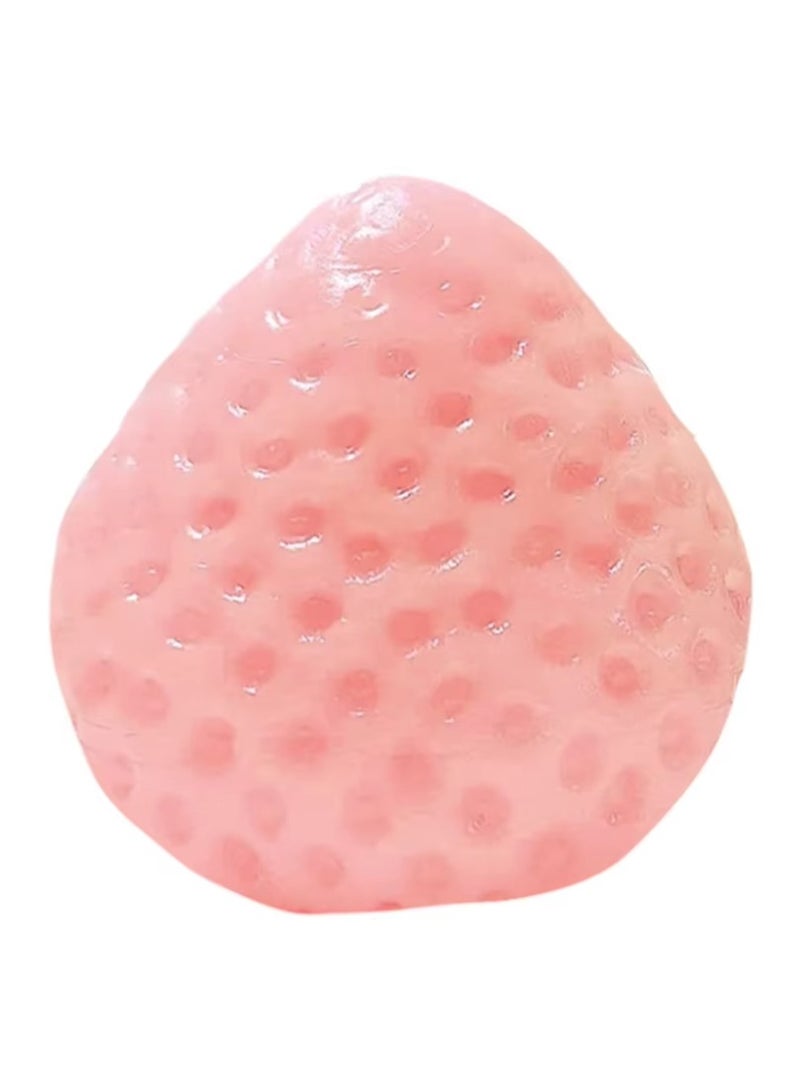 كاواي لعبة الفراولة الإسفنجية من Kawaii، لعبة محاكاة الفراولة الإسفنجية القابلة لإعادة الاستخدام، لعبة تخفيف التوتر البطيء، هدايا عيد الميلاد - Image 1