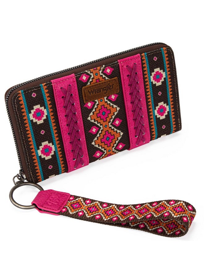 Wrangler Wallet Purse For Women Western Aztec Clutch Wristlet Wallet With Credit Card Holder Lgwg2203W006Hpk - Image 5
