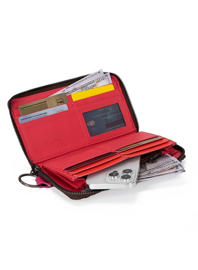 Wrangler Wallet Purse For Women Western Aztec Clutch Wristlet Wallet With Credit Card Holder Lgwg2203W006Hpk - Image 4