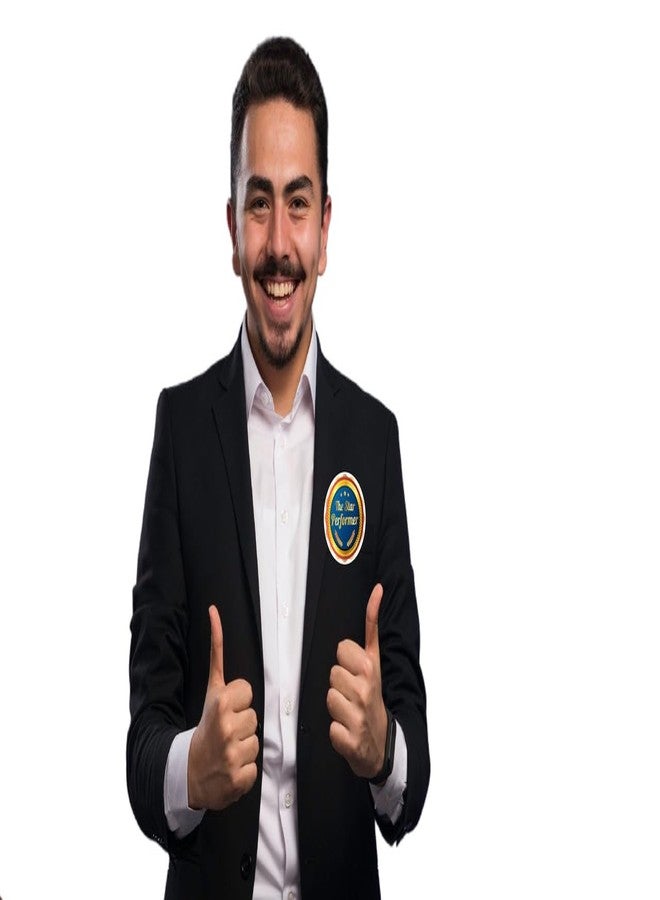 D2C Star Performer Badge - 58MM Round Pin Back Button - Perfect for Office, Schools, Events, and Student Recognition Awards D1 5 Qty - Image 2