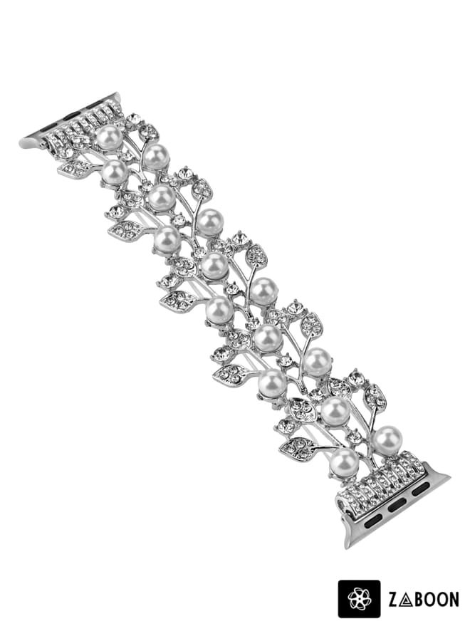 Zaboon Four-leaf Bead Metal  Watch Band For Apple Watch Ultra 49mm - Image 2