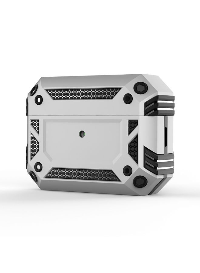 Raxoom Case Cover Armor Four-corner Shockproof Earphone Protective Cover For AirPods Pro 2 Silver