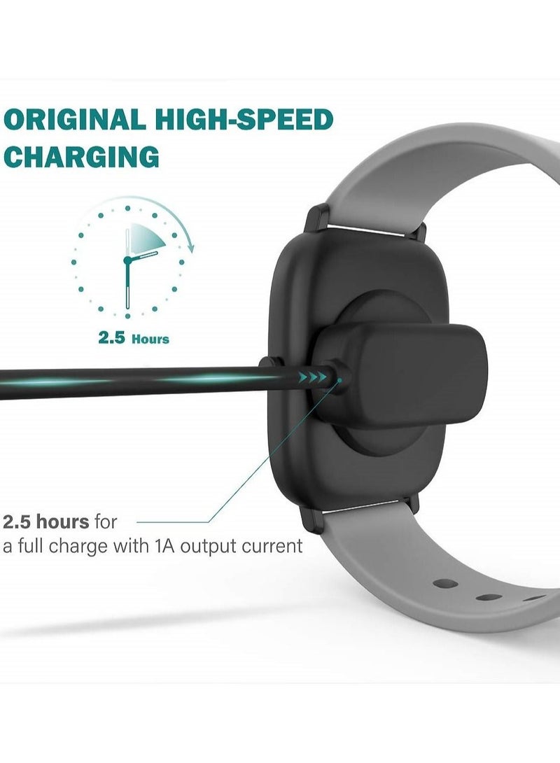 شاحن متوافق مع Amazfit GTR2 / GTS2 / Pop / zepp e ، حامل كبل شحن USB ، حامل كابل شاحن مغناطيسي محمول متين للساعة الذكية ، ملحقات الساعة الذكية (عبوتان ، 3.3 قدم / 100 سم) - Image 2