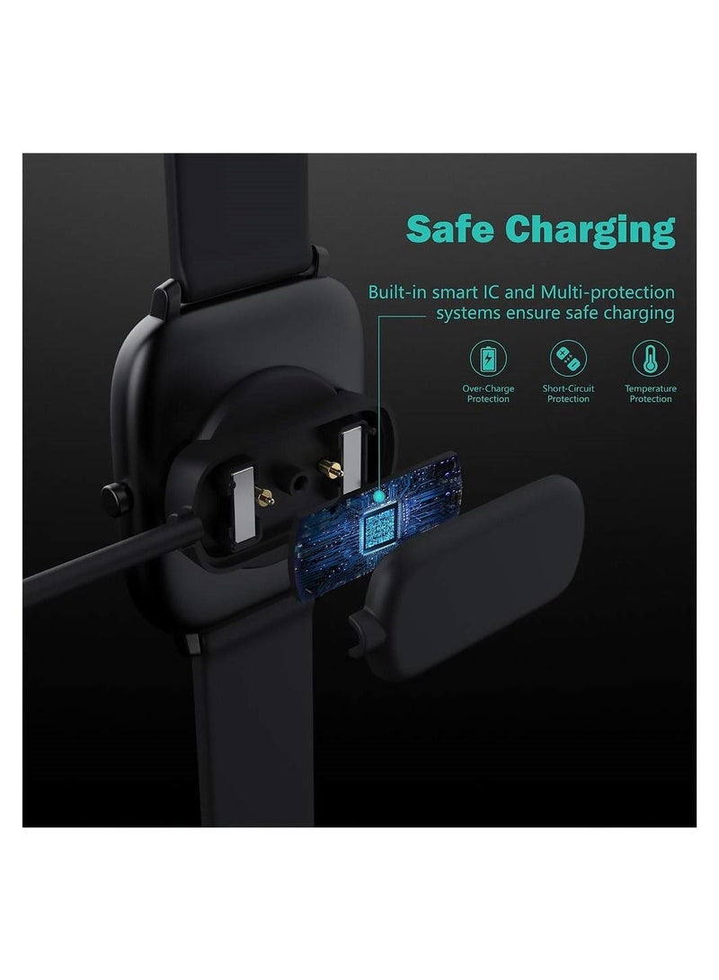 شاحن متوافق مع Amazfit GTR2 / GTS2 / Pop / zepp e ، حامل كبل شحن USB ، حامل كابل شاحن مغناطيسي محمول متين للساعة الذكية ، ملحقات الساعة الذكية (عبوتان ، 3.3 قدم / 100 سم) - Image 3