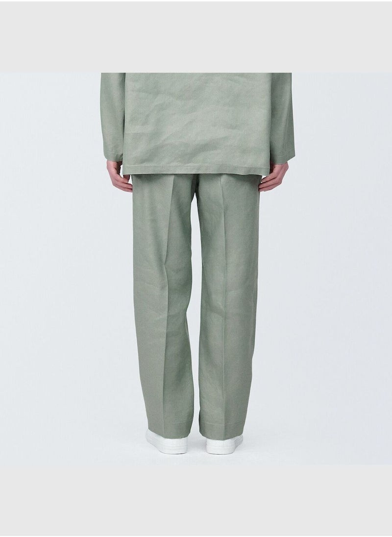 MUJI Hemp Blended Straight Pants  - Image 4