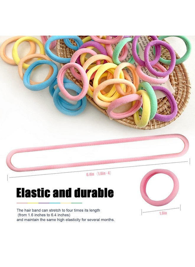 CHIROGRAPHY Cotton Blend Hair Bands for Women and Girls | Rainbow Color Elastic Ponytail Holders | Hair Bands for Curly & Thick Hair (48 Pcs, Multicolor) - Image 4