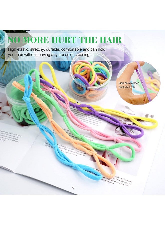 CHIROGRAPHY Cotton Blend Hair Bands for Women and Girls | Rainbow Color Elastic Ponytail Holders | Hair Bands for Curly & Thick Hair (48 Pcs, Multicolor) - Image 5