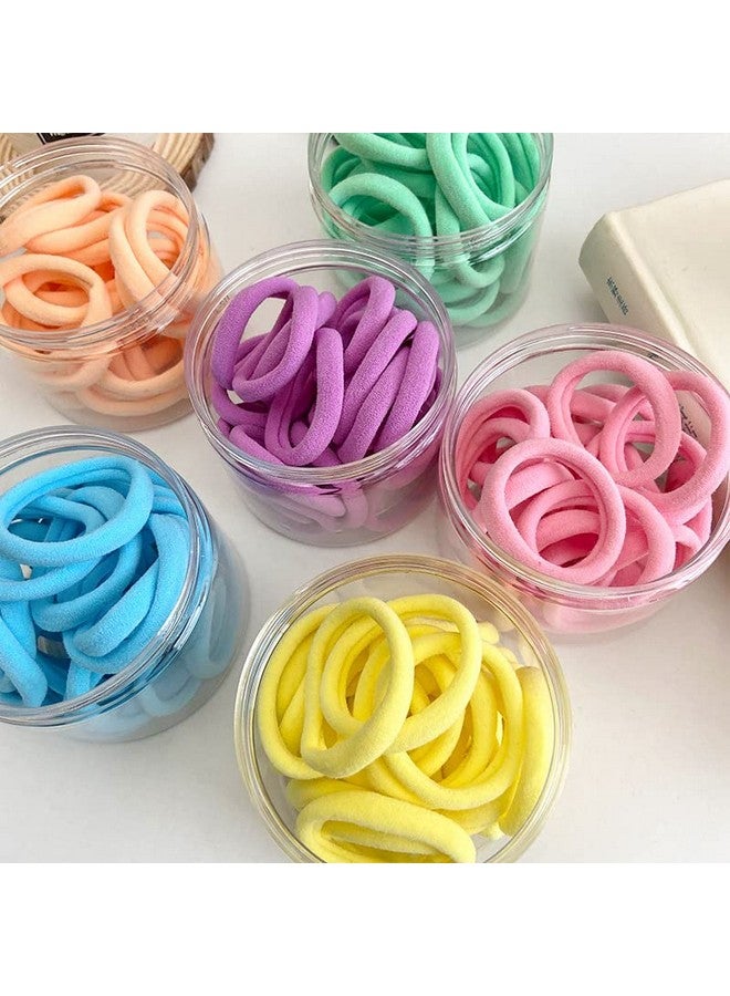 CHIROGRAPHY Cotton Blend Hair Bands for Women and Girls | Rainbow Color Elastic Ponytail Holders | Hair Bands for Curly & Thick Hair (48 Pcs, Multicolor) - Image 2