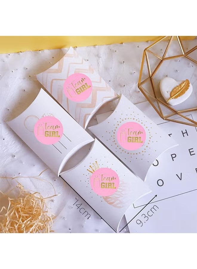 واي جيه 48 ملصقا للكشف عن نوع الجنس لدعوات الحزب وألعاب التصويت ملصقات الفريق أو الفتيات للكشف عن الأحزاب ملصقات استحمام الأطفال ملصقات الزينة (سهلة التقشير والعصا) - Image 4