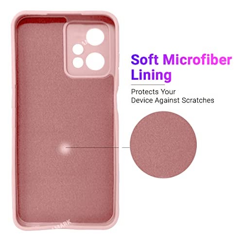 LIRAMARK Silicone Soft Back Cover Case for Vivo T1 5G / Vivo Y75 5G / iQOO Z6 5G / Vivo Y55 5G (Silicone Pink) - Image 3