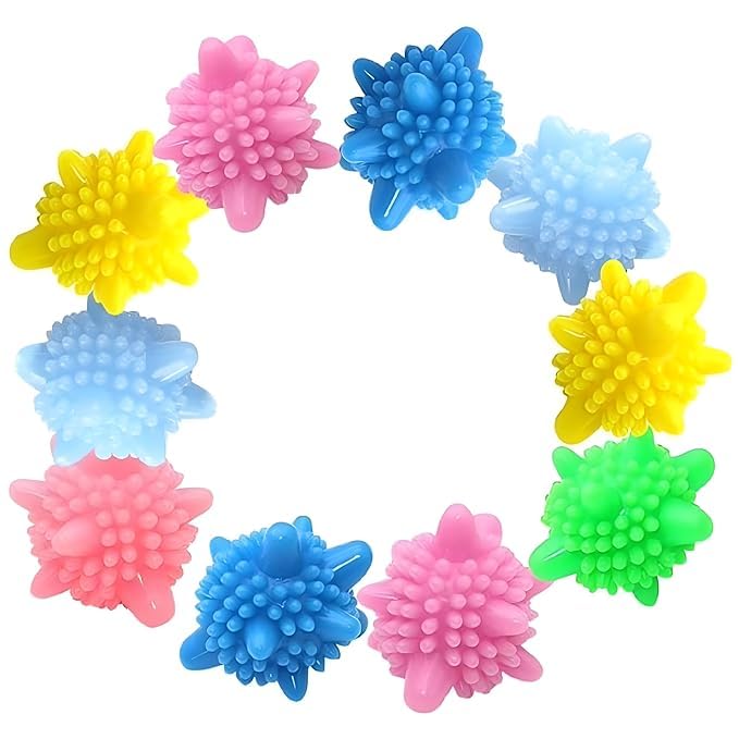 DVL STORE Colorful Laundry Balls Fabric Softener And An AntiTangle Aid Reusable Silicone Washing Balls For Washing Machine EcoFriendly Laundry Solution - Image 1