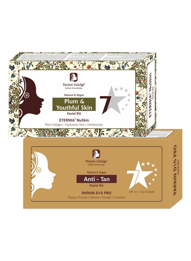 Passion Indulge Anti-ageing & Tan Removal Facial Kit for Fine lines, Wrinkle & Detan Removal, Suitable for all Type skin- PACK OF 2