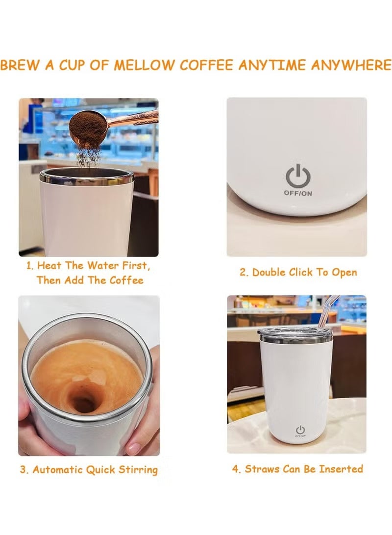 PopZa Electric Magnetic Rechargeable Self Stirring Mug for Coffee - Image 3