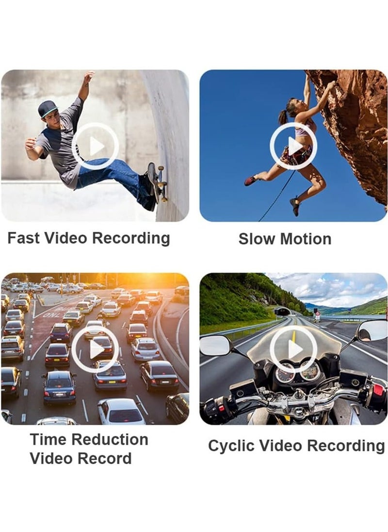 AROAQ - 4K 30FPS Mounted Camera Wearable WiFi Video Camcorder Camera 120°Wide Angle Lens Anti-Shake APP Control Camera - Image 1