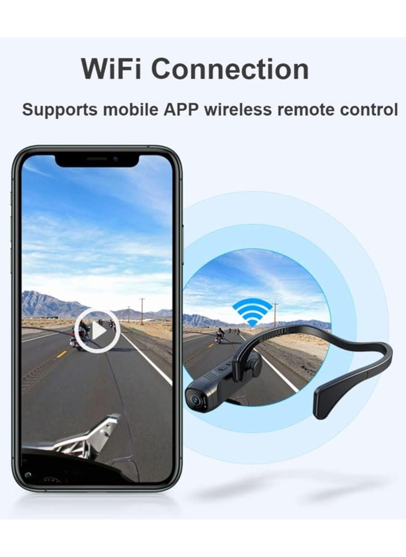 AROAQ - 4K 30FPS Mounted Camera Wearable WiFi Video Camcorder Camera 120°Wide Angle Lens Anti-Shake APP Control Camera - Image 1