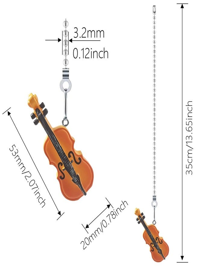 Hyamass 12 inch Ceiling Fan Pull Chain Extension Cello Charm Pendant Ceiling Fan Danglers Fan Pulls Chain Extender with Ball Chain Connector - Image 2