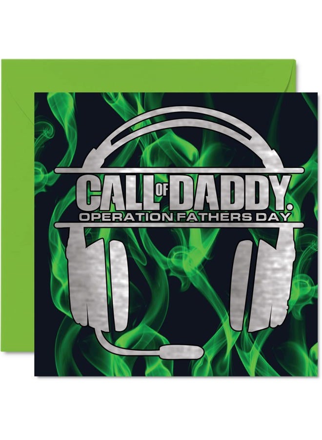 Stuff4 Super Birthday Cards for Dad - Super Daddio - Dad Birthday Card from Daughter Son Child, Toddler Baby 1st Father's Day, 5.7 x 5.7 Inch Video Game Gamer Papa Fun Funny Greeting Cards - Image 1