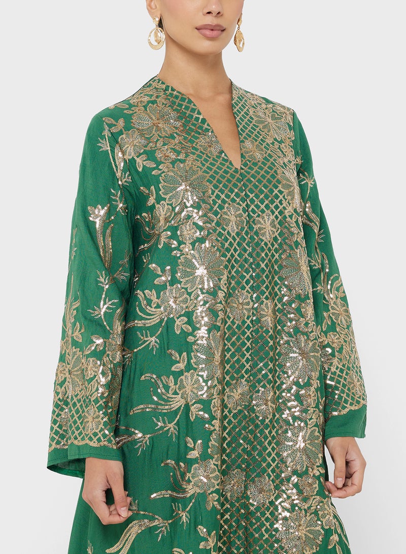 Khizana Embroidered Jalabiya - Image 3