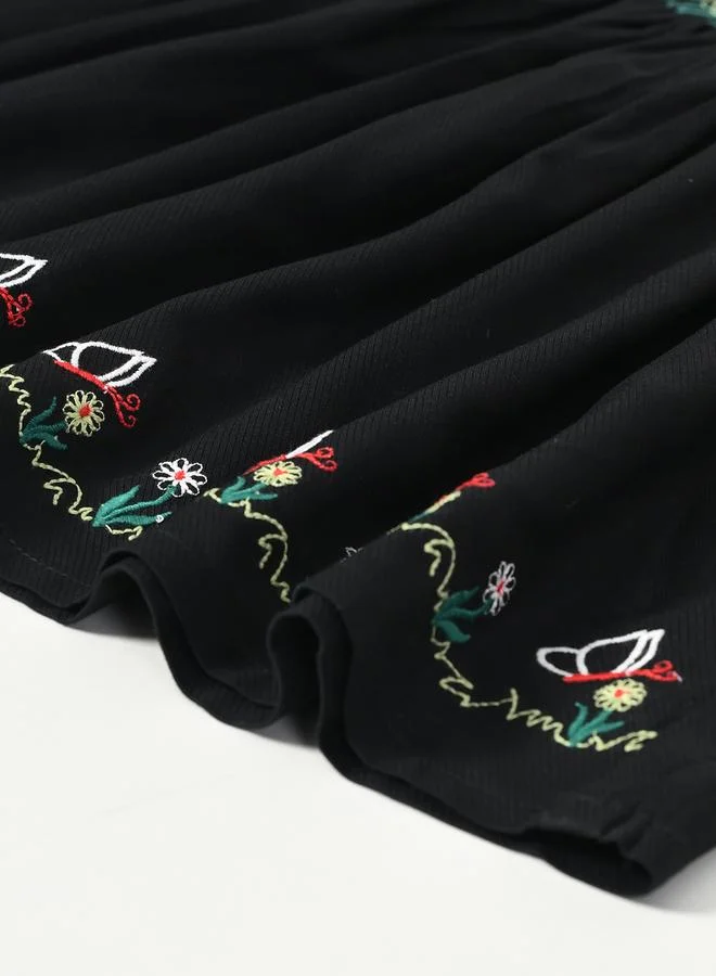 BELLA MODA Embroidered A-Line Dress