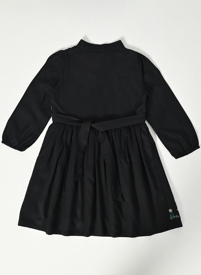 BELLA MODA Embroidered A-Line Dress - Image 3