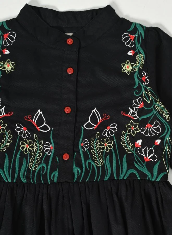 BELLA MODA Embroidered A-Line Dress