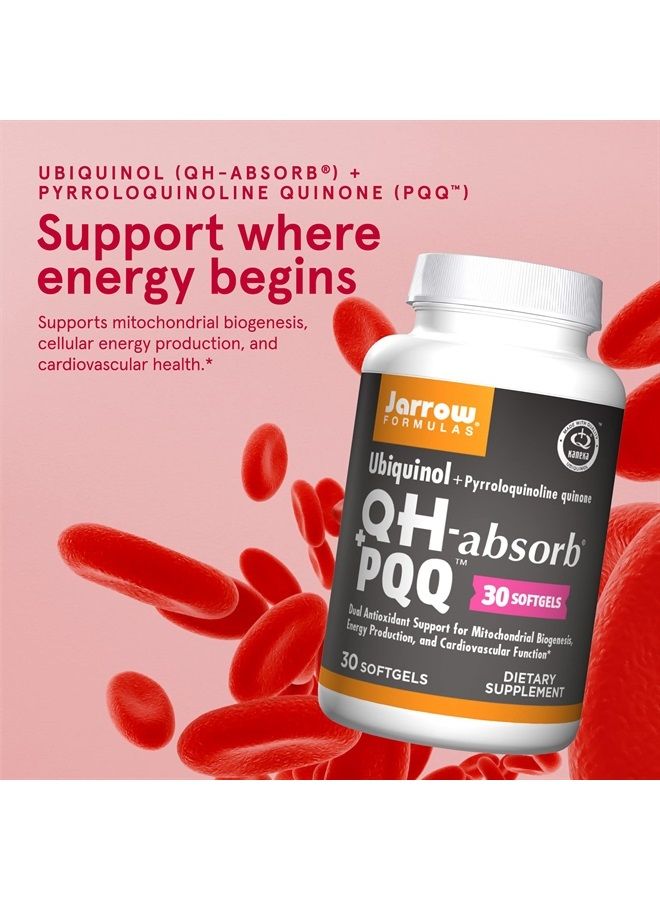 jarrow formulas QH-Absorb + PQQ - 30 Softgels - Dietary Supplement Supports Mitochondrial Biogenesis, Energy Production & Cardiovascular Health - Up to 30 Servings - Image 3