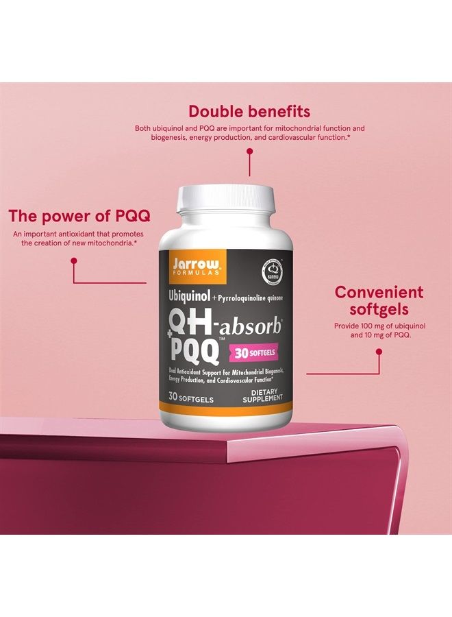 jarrow formulas QH-Absorb + PQQ - 30 Softgels - Dietary Supplement Supports Mitochondrial Biogenesis, Energy Production & Cardiovascular Health - Up to 30 Servings - Image 4
