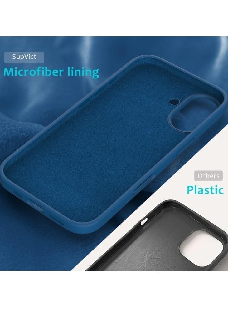 JAJEEK غطاء TPU أزرق غير لامع يناسب آيفون 16 - غطاء خلفي ناعم ومرن لحماية أنيقة - Image 5