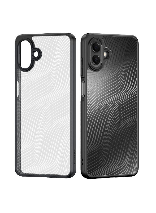 دوكس دوتشيز ايمو جراب لموبايل سامسونج جلاكسي ايه 07 4G جراب نحيف وشفاف مطفي مصنع من البولي يوريثين الحراري بولي كربونات البولي بروبلين سيليكون - اسود - Image 2