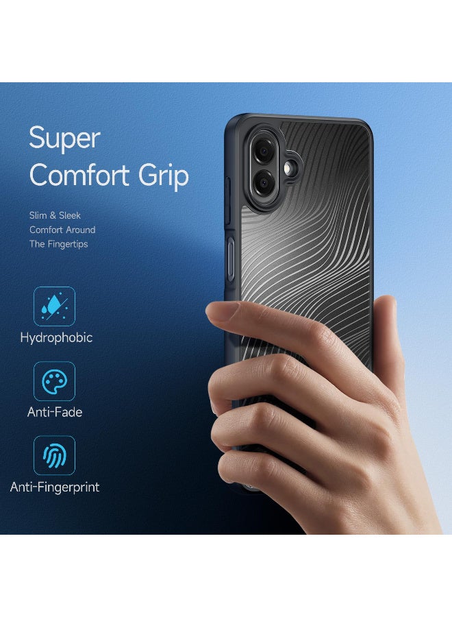 دوكس دوتشيز ايمو جراب لموبايل سامسونج جلاكسي ايه 07 4G جراب نحيف وشفاف مطفي مصنع من البولي يوريثين الحراري بولي كربونات البولي بروبلين سيليكون - اسود - Image 3