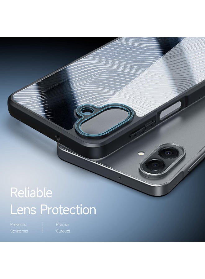 دوكس دوتشيز ايمو جراب لموبايل سامسونج جلاكسي ايه 07 4G جراب نحيف وشفاف مطفي مصنع من البولي يوريثين الحراري بولي كربونات البولي بروبلين سيليكون - اسود - Image 4